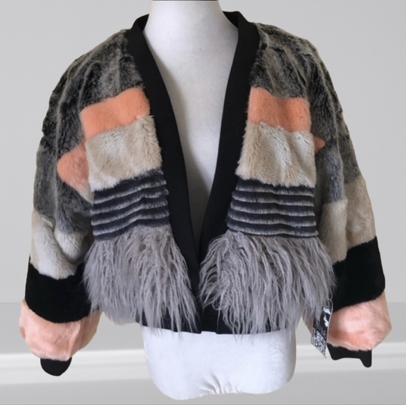 Tokyo Faux Chinchilla Fur Fringe Mohair Jacket - Young Fabulous & Broke - Picture 2 of 9